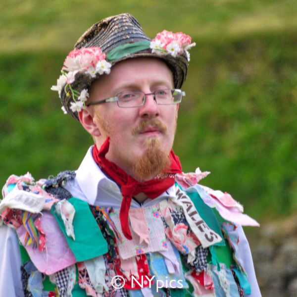 A Member Of Sweyn's Ey Morris Dancers At Caerleon Roman Amphitheatre