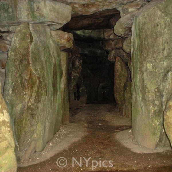 Inside West Kennet Long Barrow.