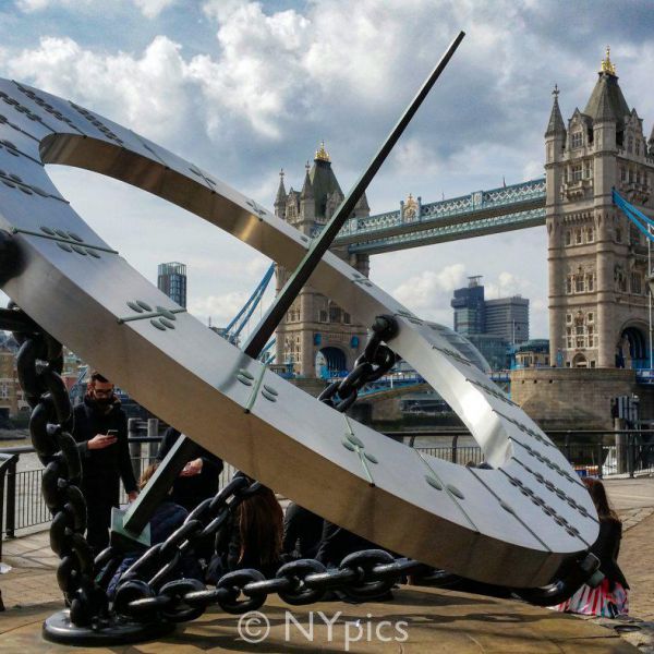 Sun Dial Sculpture Near St Katherine Dock, London