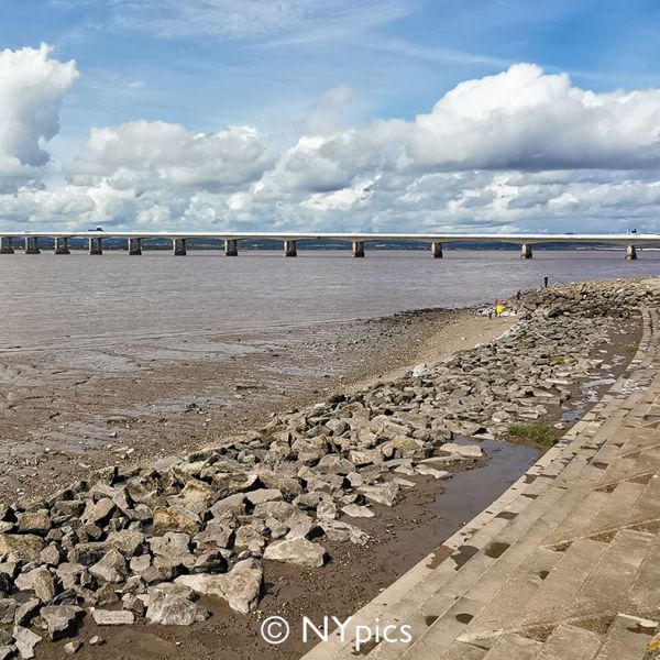 The Second Severn Crossing Viewed From Severn Beach.