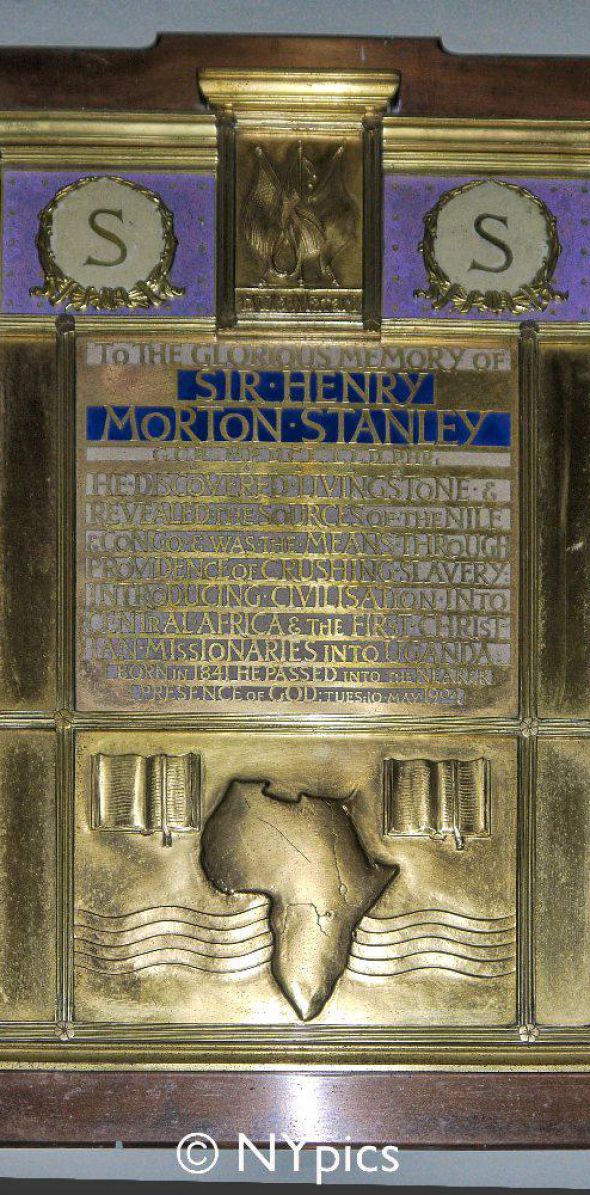 Sir Henry Morton Stanley Memorial Plaque, St Michael and All Angels Church, Pirbright, Surrey