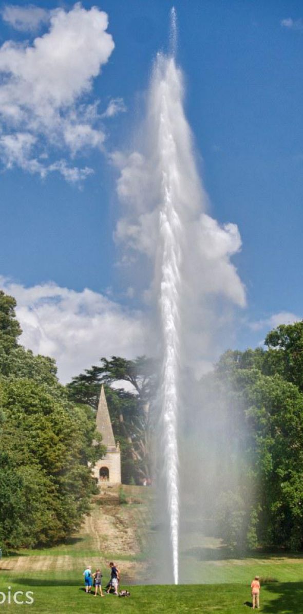 The Fountain In Stanway Watergarden  Rises To Over 300 Feet