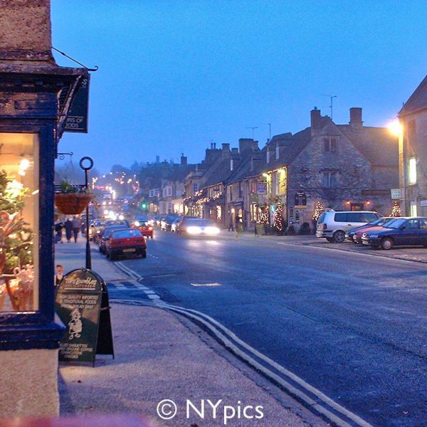 Burford on a misty December night.