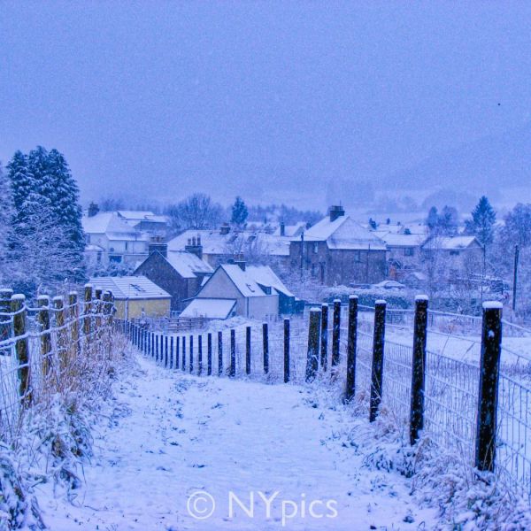 Snowy Path, Pitlochry, Scotland