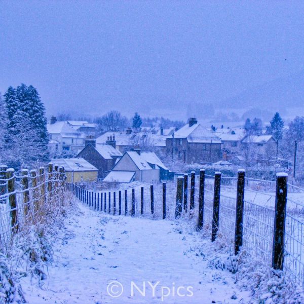 Snowy Path, Pitlochry, Scotland