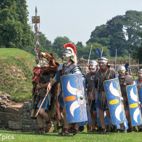 Roman Soldiers Following Their Standard Bearer (Signifer Carrying The Signum).