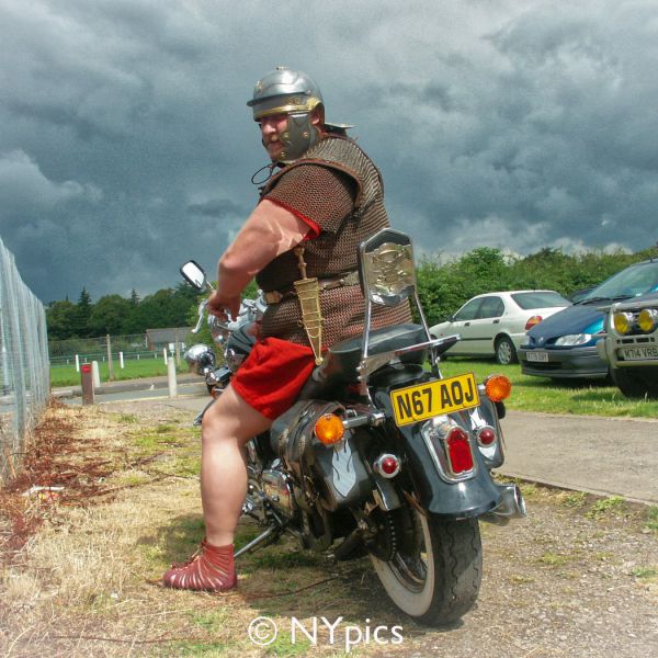 Roman Auxiliary Soldier On His Motorbike