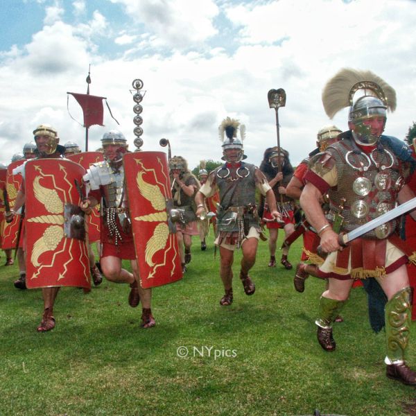 Roman Soldiers Break V Formation And Charge