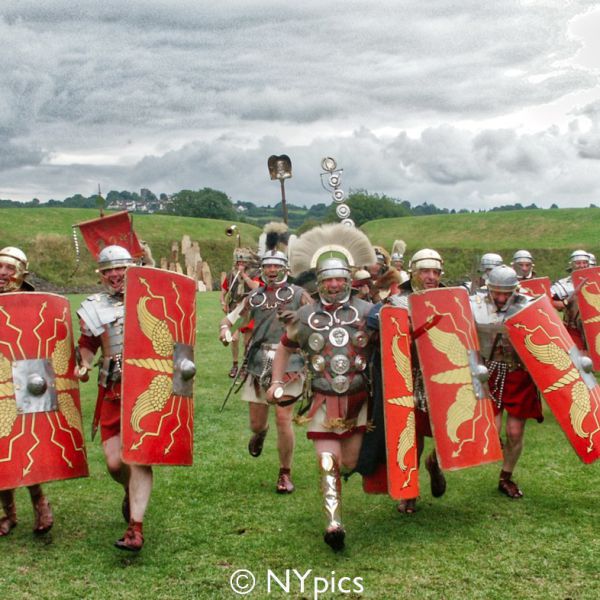 Roman Soldiers Break V Formation And Charge