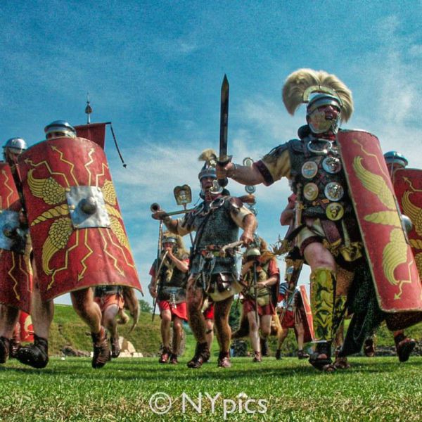 Roman Soldiers Break V Formation And Charge